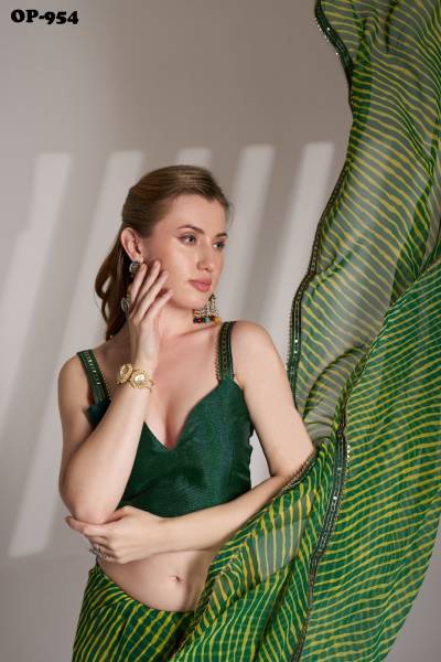 LAXMINAM OP-954 DESIGNER GEORGETTE SAREE WHOLESALER IN INDIA